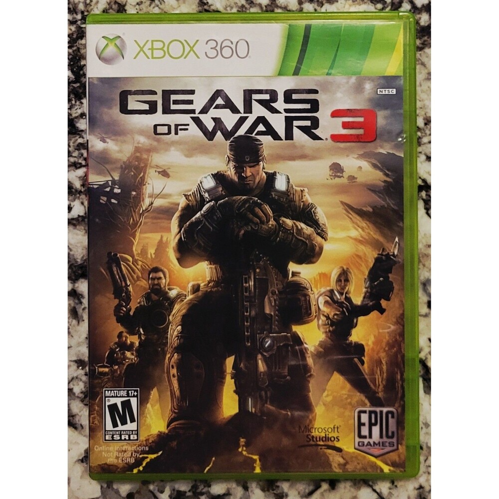 Gears of War 3 (Xbox 360) Complete with Manual & Sticker Sheet [CIB+],FAST SHIPP